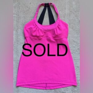 LULULEMON Pink Halter Women's Tank Top, size 6
